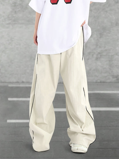 Baggy White Designer trackpants | summer essential|