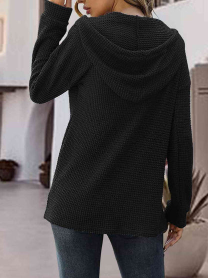 Knitted Hoodies for girls-Black