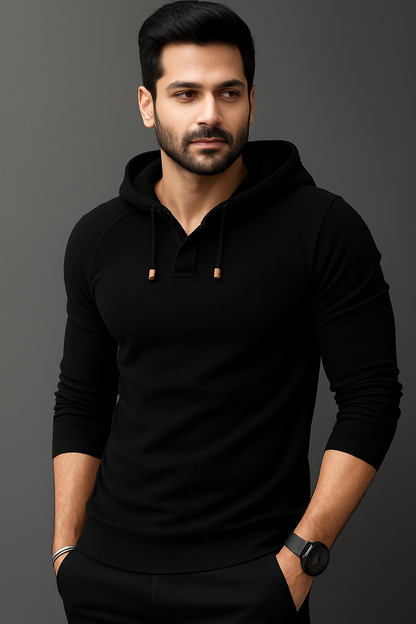 Premium White Hoodie T-shirt for Men(F/S)