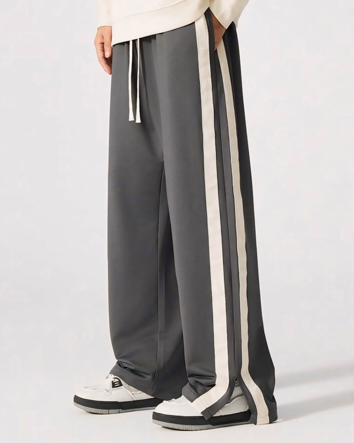Grey Slit Trackpant