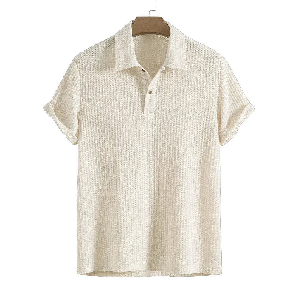 Men's Jacquard Textured Polo