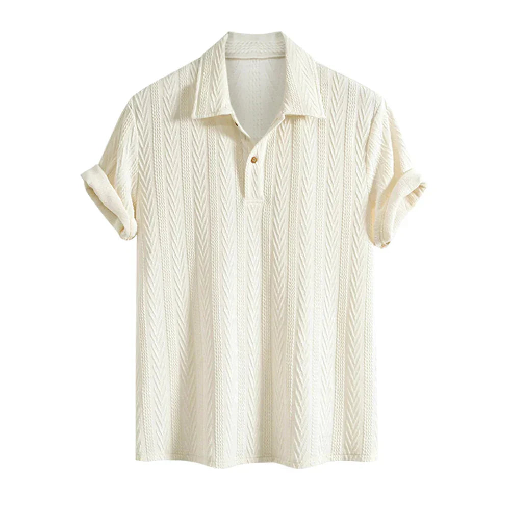 Men's Jacquard Textured Polo