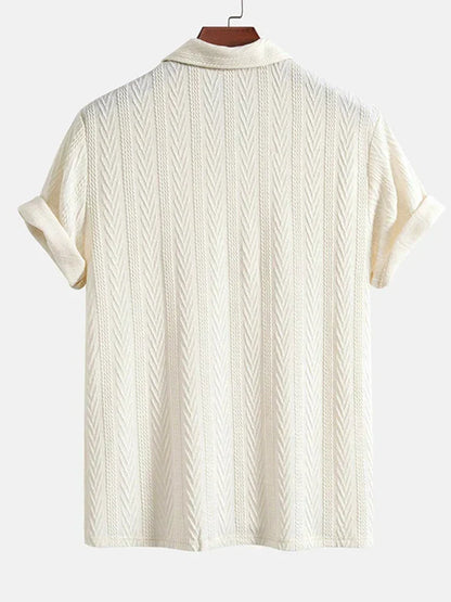 Men's Jacquard Textured Polo