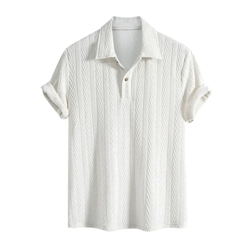 Men's Jacquard Textured Polo