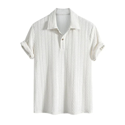 Men's Jacquard Textured Polo