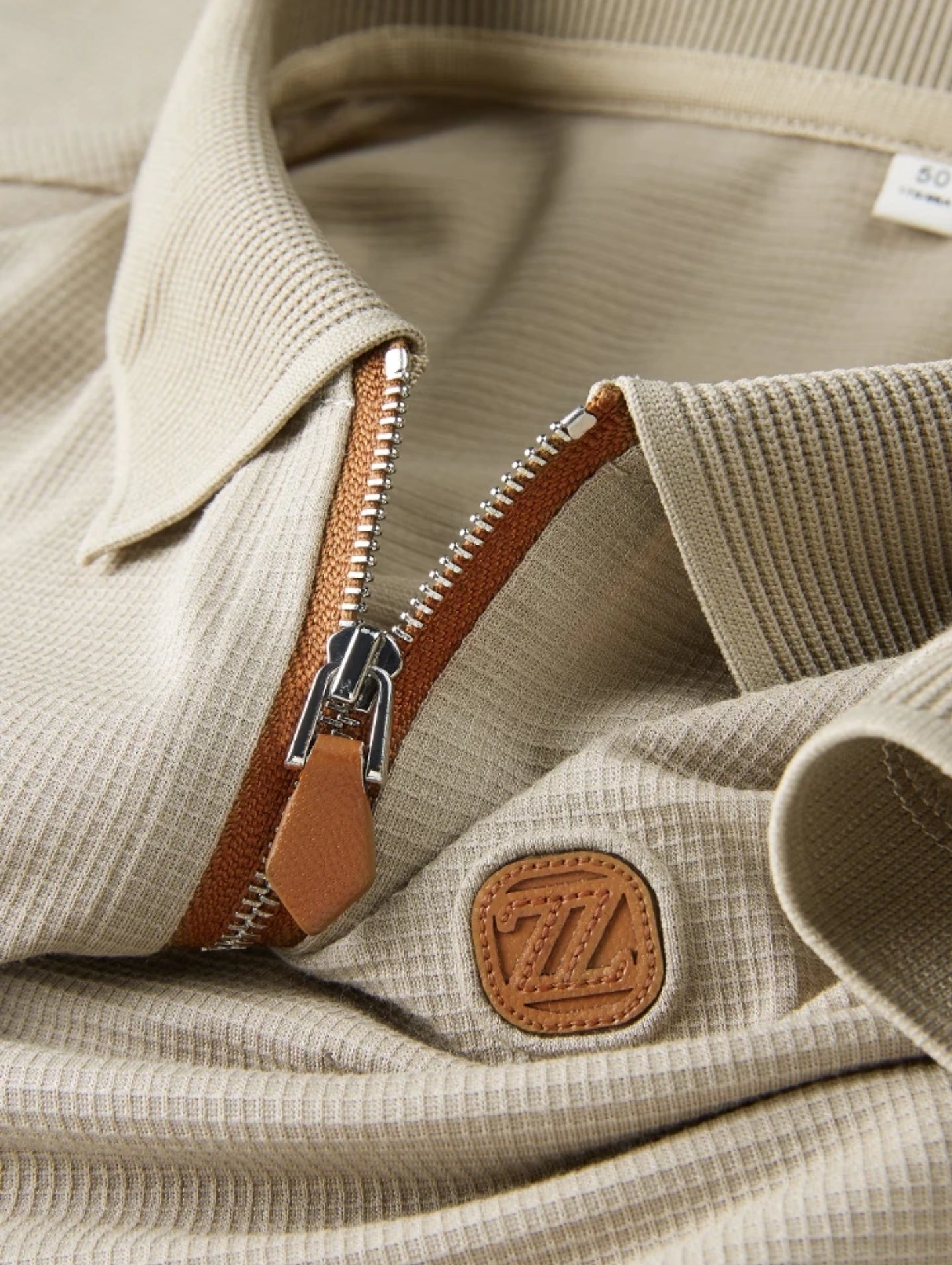 Brown Embroidery Logo Half Sleeve T-Shirt - Goamen