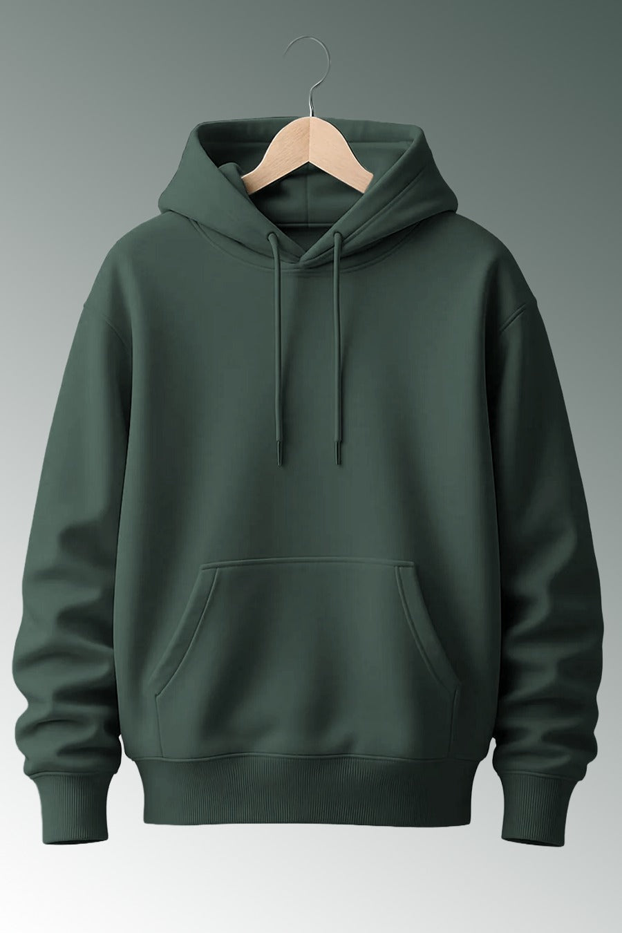 Men Bottle Green Hoodie for Winter |