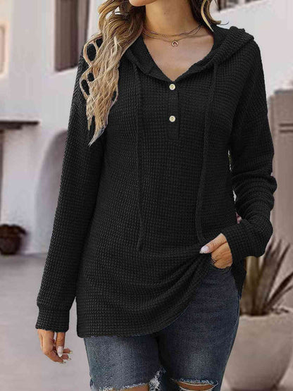 Knitted Hoodies for girls-Black