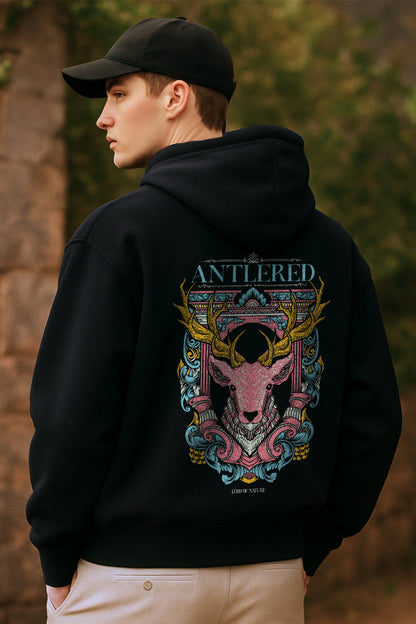 Antlered Oversized Hoodie