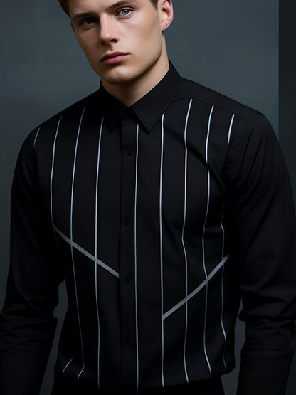 Embellished Party Wear Black Shirt