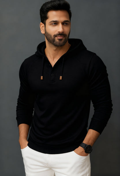 Premium White Hoodie T-shirt for Men(F/S)