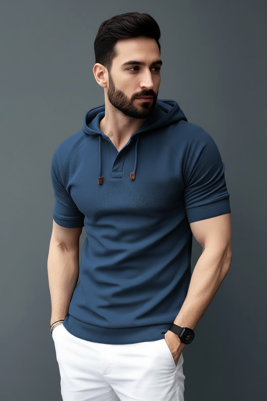 Premium Blue Hoodie T-shirt for Men