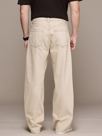 Loose fit Beige Trendy Pants
