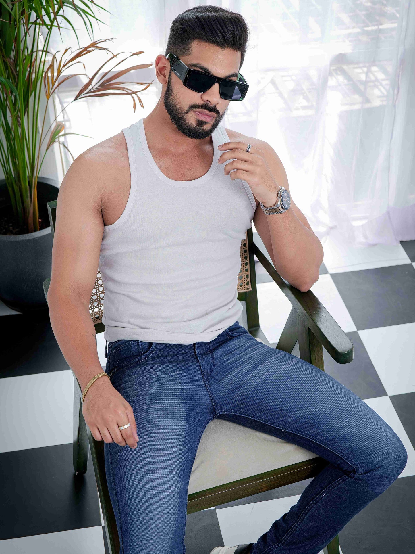Blue Skinny Stretch Jeans