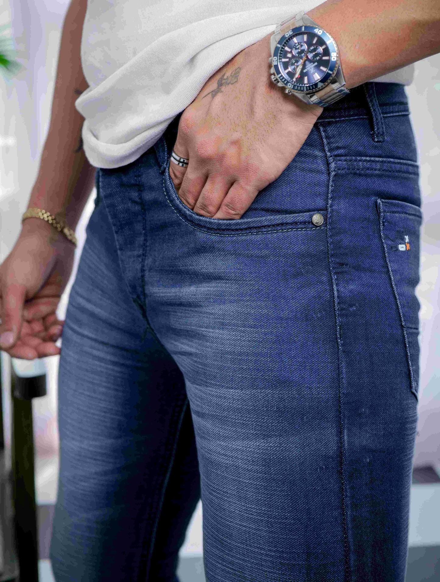 Blue Skinny Stretch Jeans