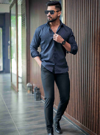 Grey Texture Premium Cotton Shirt