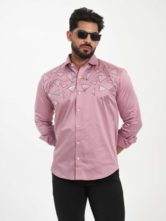 PINK SEQUENCE DESIGNER SHIRT FOR MEN'S