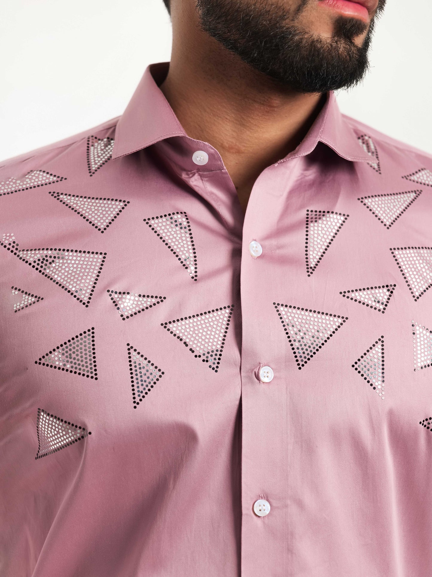 PINK SEQUENCE DESIGNER SHIRT FOR MEN'S