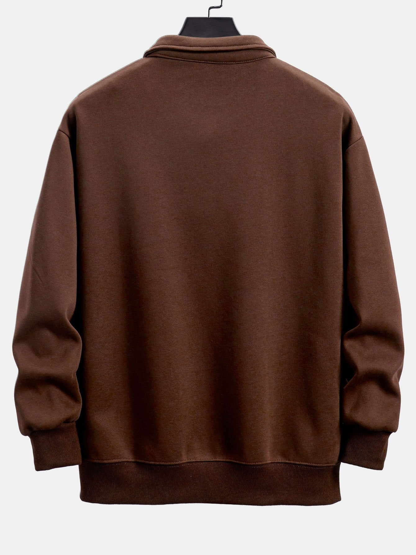 Relax Fit Polo Collar Sweatshirt