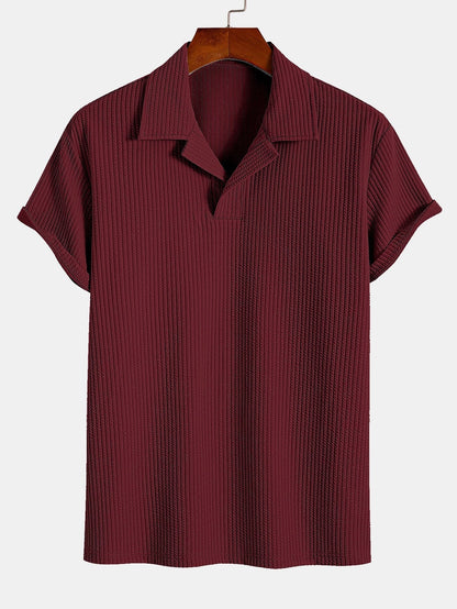 Ribbed Cuban Collar Polo