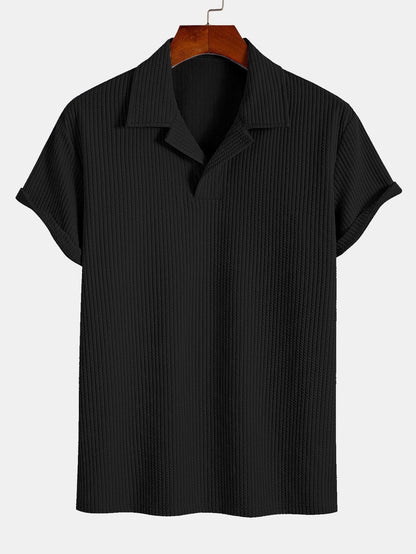 Ribbed Cuban Collar Polo