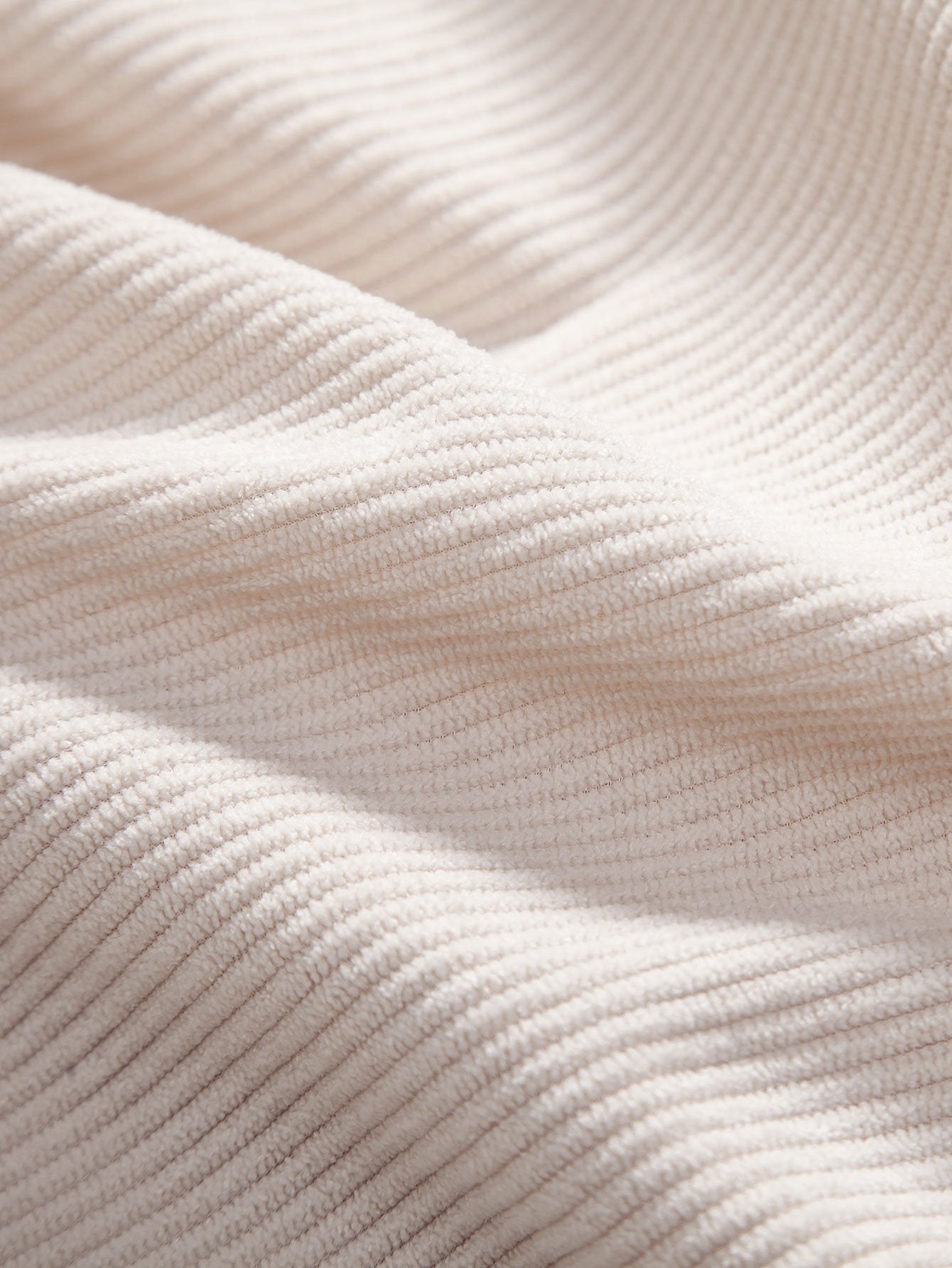 Long Sleeve Polo Neck Corduroy Shirt