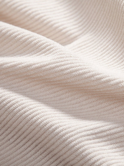 Long Sleeve Polo Neck Corduroy Shirt