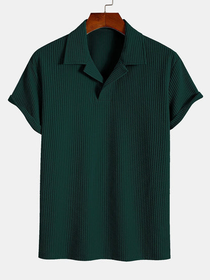 Ribbed Cuban Collar Polo