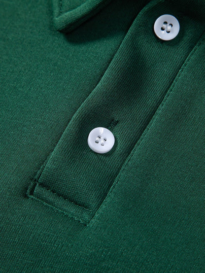 Relax Fit Polo Collar Sweatshirt