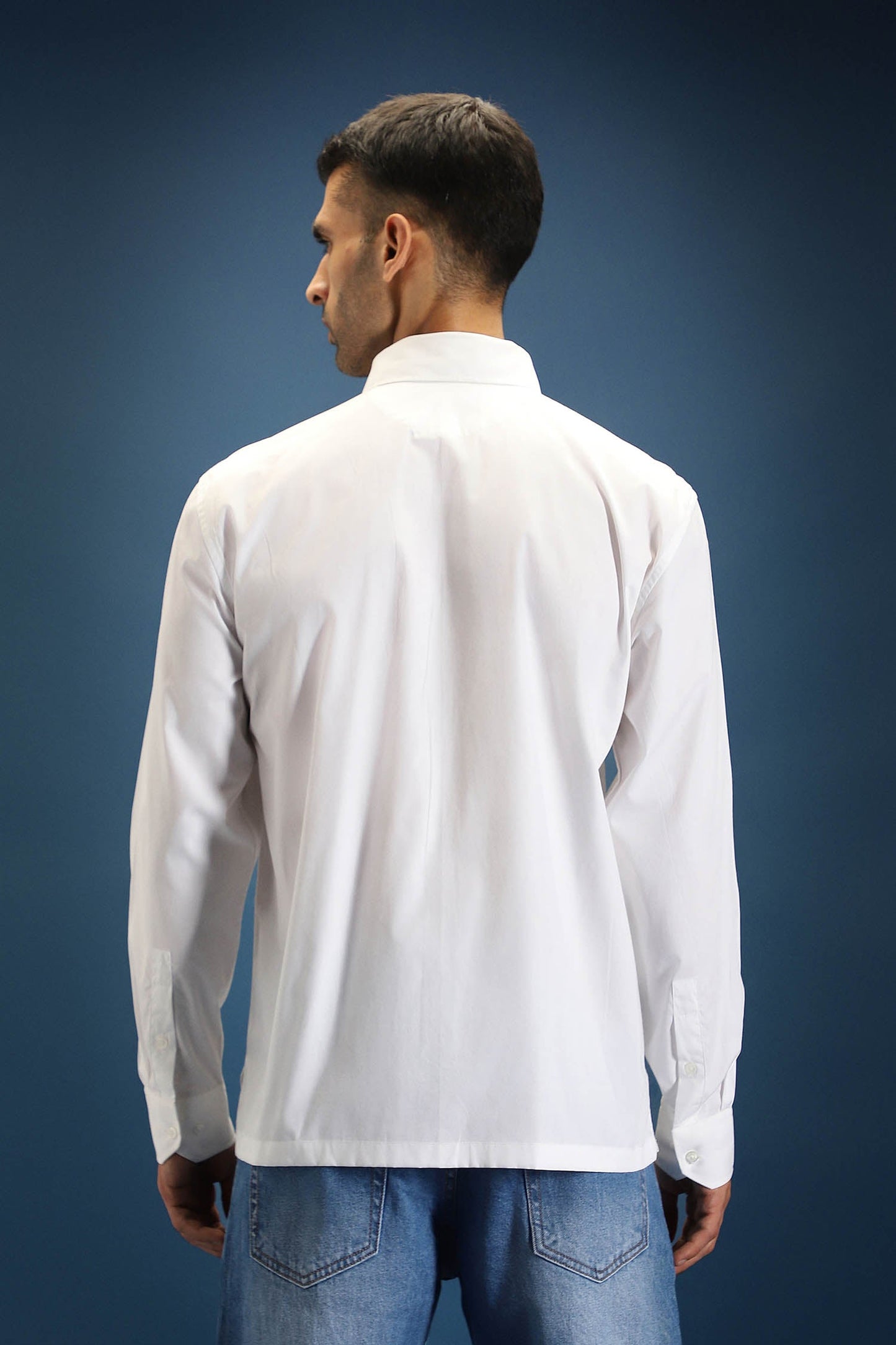 Flourish(Flower)- Hand Embroidered Designer Shirt - White