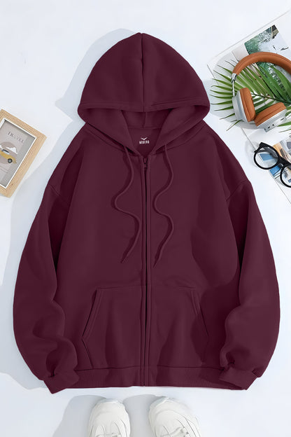 Unisex Fit Classic Zipper Hoodie