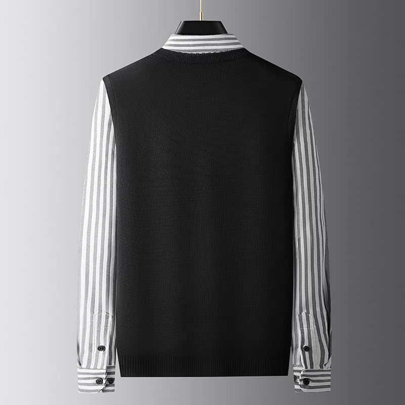 Men's White Full Sleeve Polo Collar Sweat T-Shirt - Merinowear