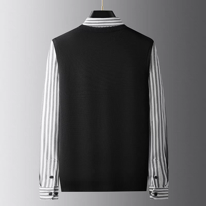 Men's White Full Sleeve Polo Collar Sweat T-Shirt - Merinowear