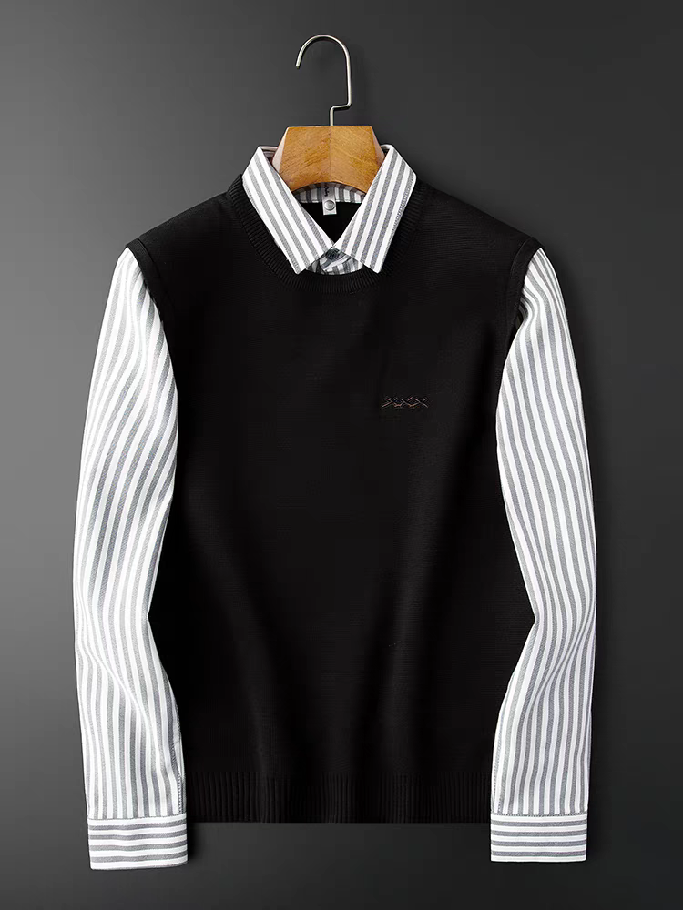 Men's White Full Sleeve Polo Collar Sweat T-Shirt - Merinowear