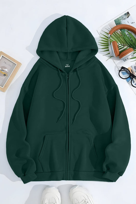 Unisex Fit Classic Zipper Hoodie