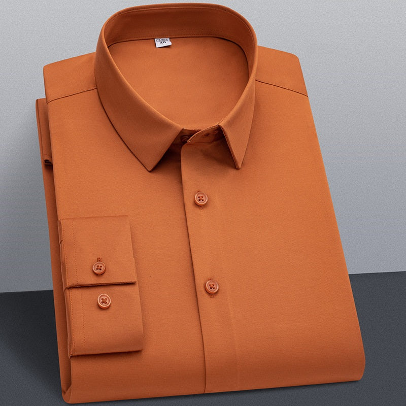 Plain Cotton Solid Shirt Orange Shirt