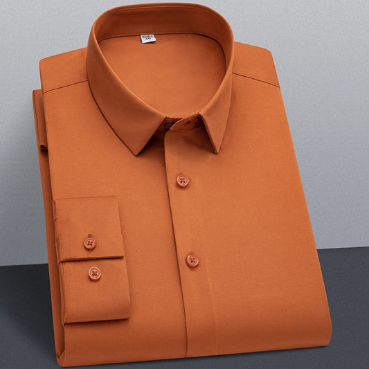 Plain Cotton Solid Shirt Orange Shirt